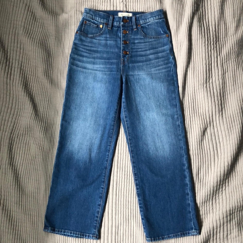 Madewell slim wide-leg jean in Olympia wash